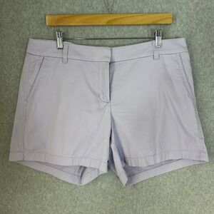 J Crew Chino Shorts Pastel Lilac Purple Cotton Spring Summer Casual Womens Sz 12